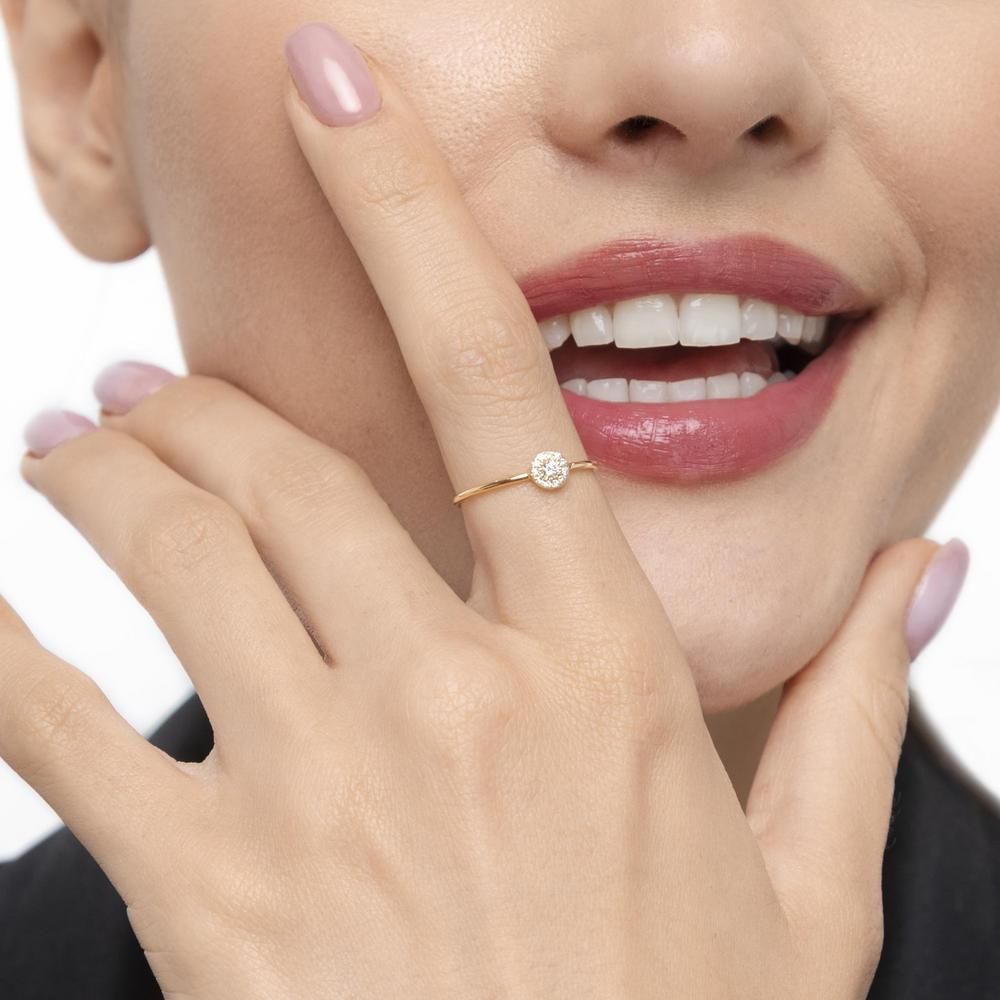 Ring Pav� II, 18 Karat Gelbgold 