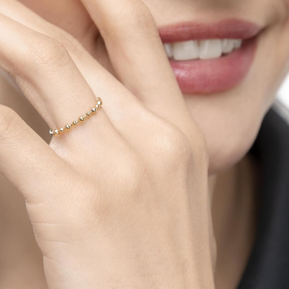 Ring Kugel, 18 Karat Gelbgold, Gr.56 