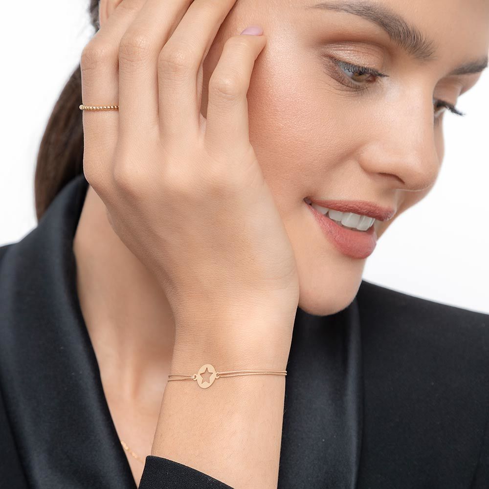 Freundschaftsarmband Star, 14 Karat Gelbgold 
