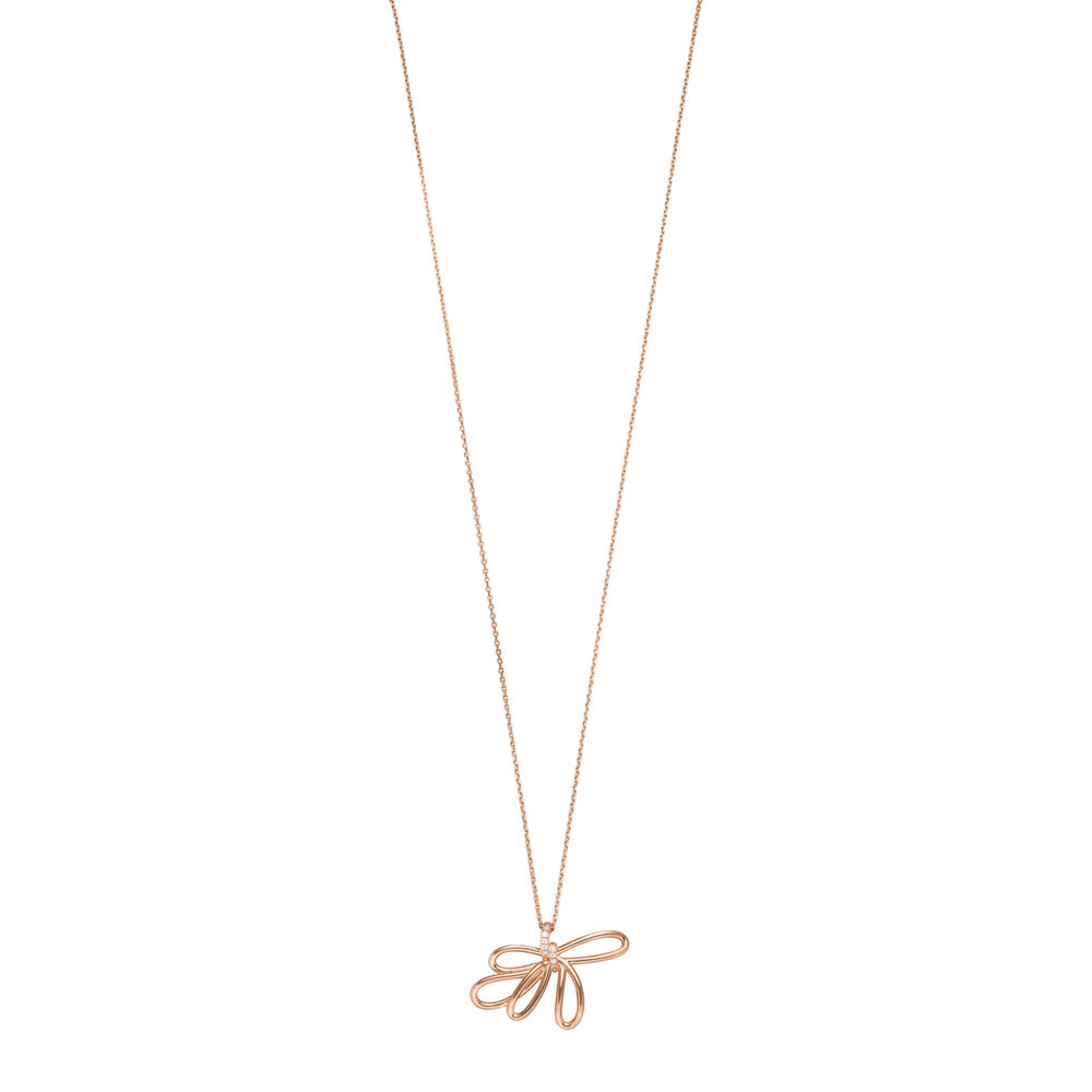 Halskette Blossom, 18 Karat Rosegold vergoldet 