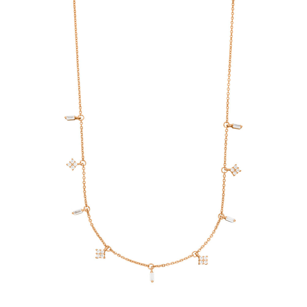 Choker CRYSTAL, 18 Karat Rosegold vergoldet 