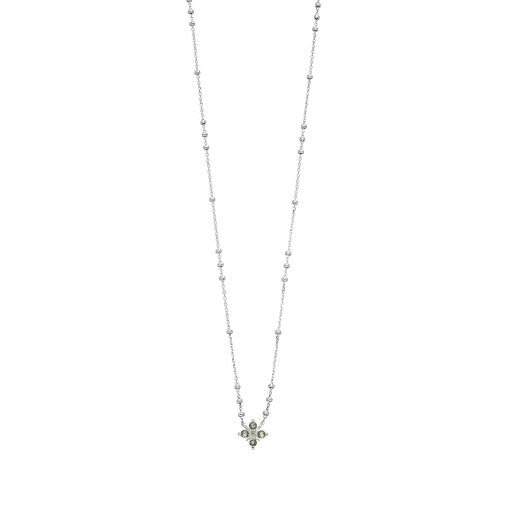 Halskette BLOOM, Labradorit/Aventurin, 925 Sterlingsilber 
