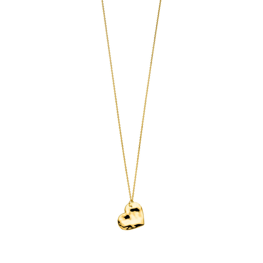 Halskette BIG HEART, 18 K Gelbgold vergoldet 