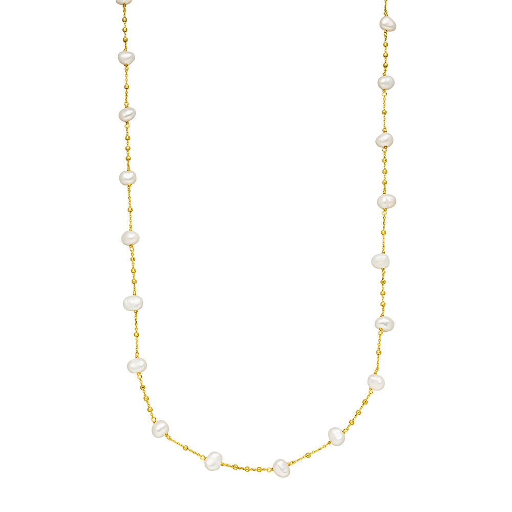 Halskette Perle, 18 Karat Gelbgold 