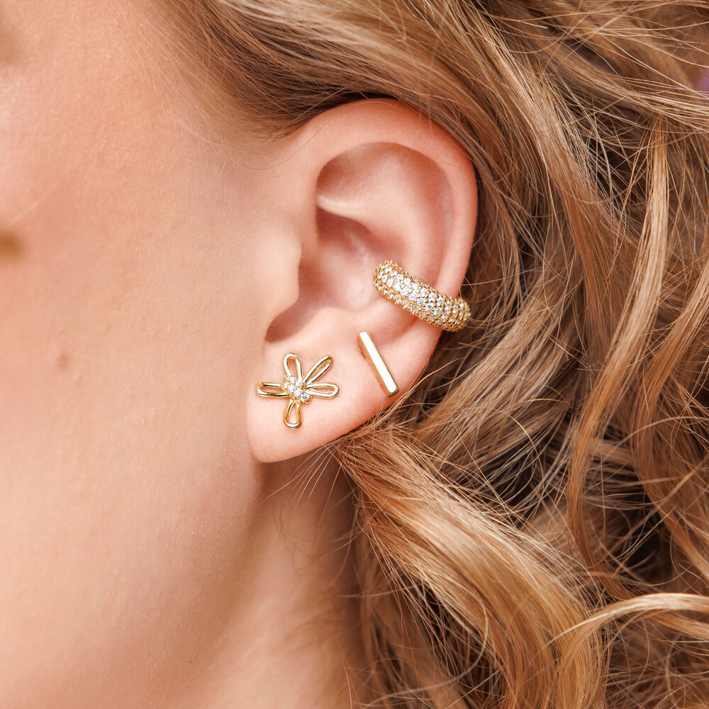Ohrstecker Blossom, klein, 18 K Gelbgold vergoldet 