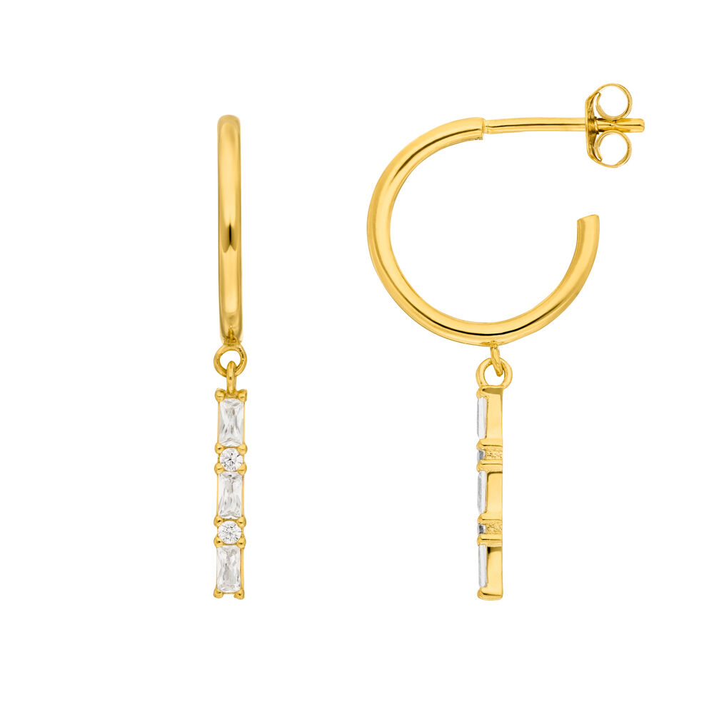 Creole ICE CUBE, 18 K Gelbgold vergoldet 