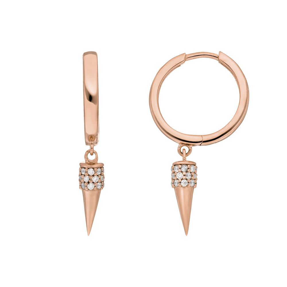 Creole Single Stud, 18 K Rosegold vergoldet 
