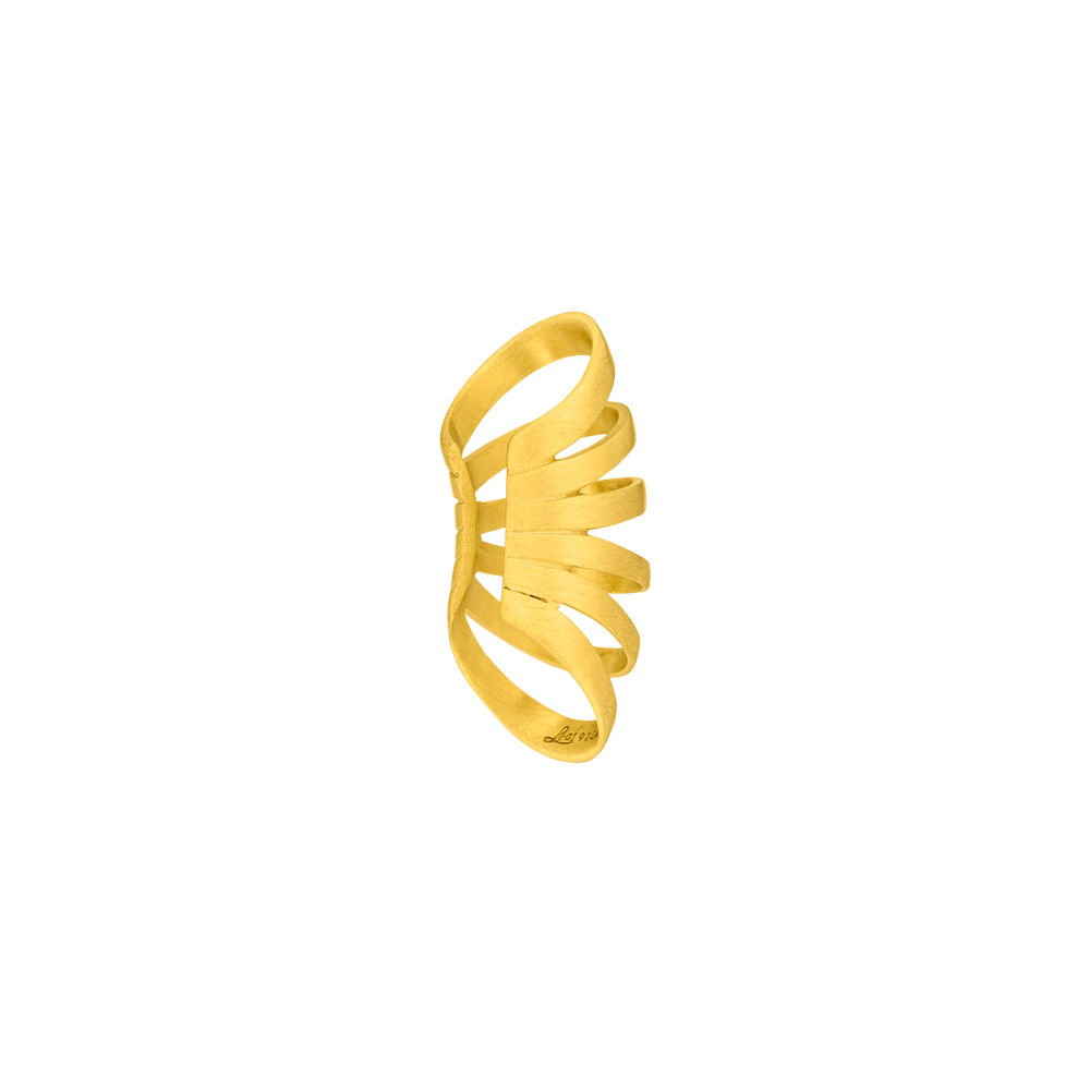 Earcuff Rock, 18 K Gelbgold vergoldet 