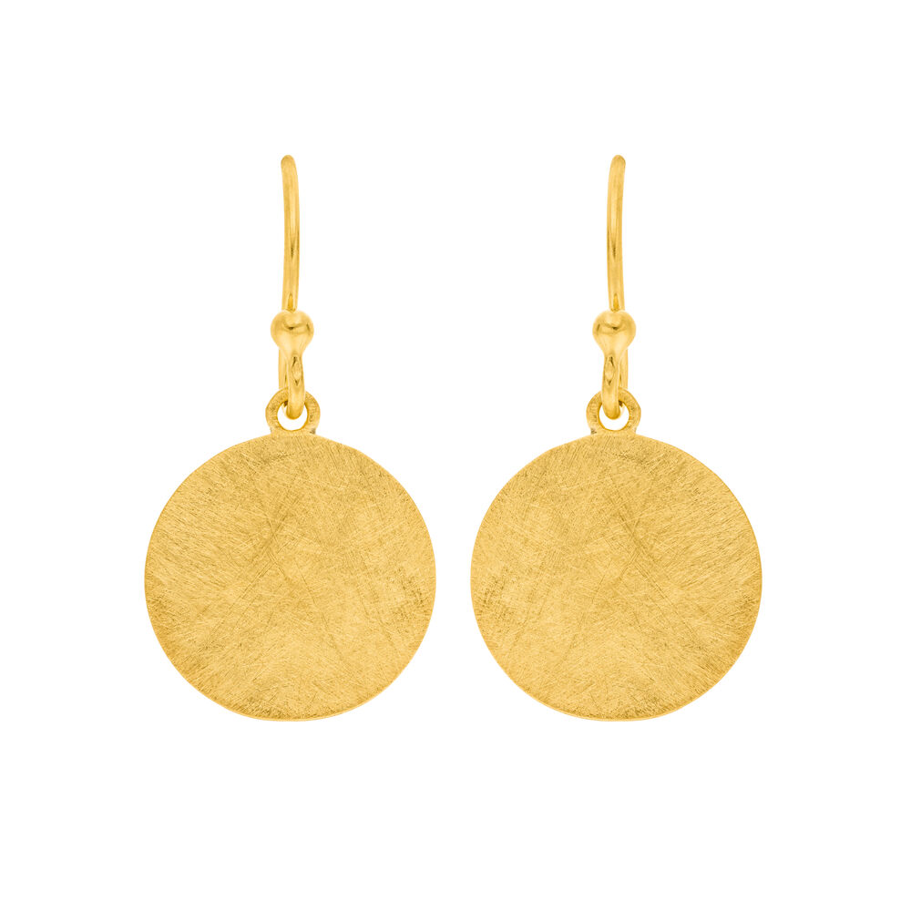 Ohrh�nger Pl�ttchen gro�, 18 K Gelbgold vergoldet 