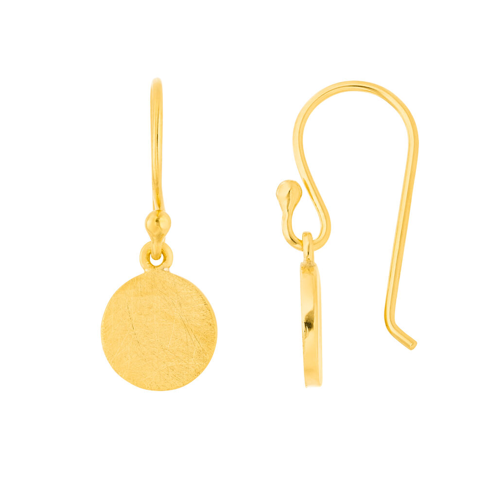Ohrh�nger Pl�ttchen klein, 18 K Gelbgold vergoldet 