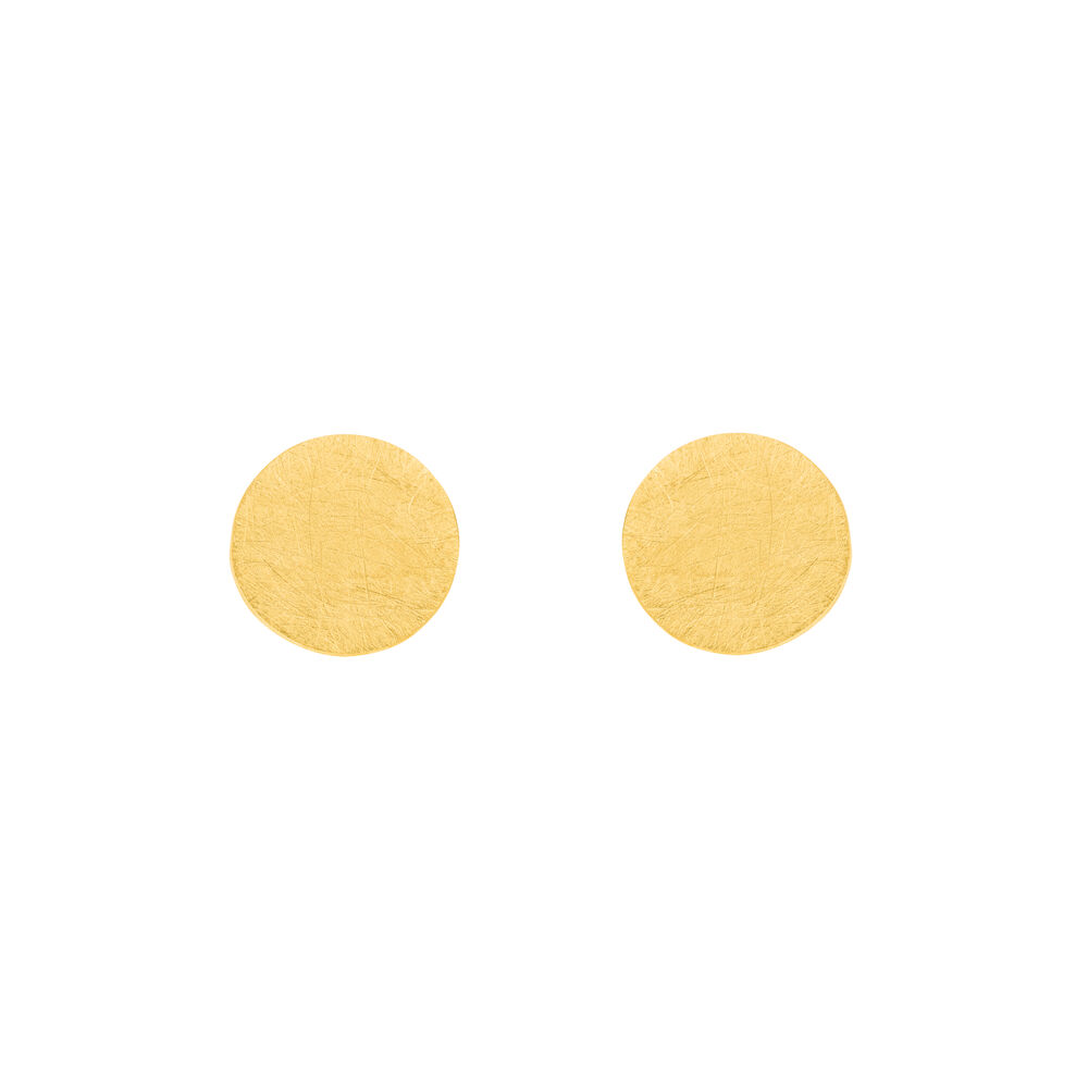 Ohrstecker Pl�ttchen, klein, 18 K Gelbgold vergoldet 