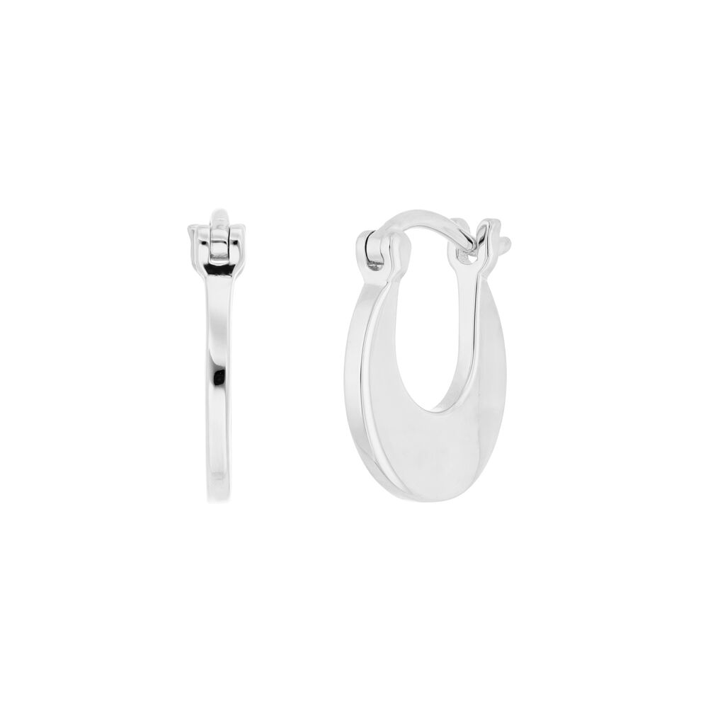 Creolen HUGGIE Round, 925 Sterlingsilber 