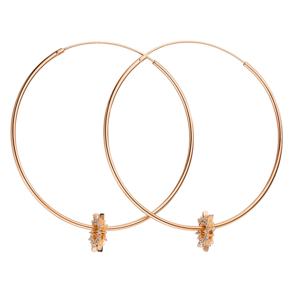 Creole Sparkling Sun, 45mm, 18 K Ros�gold vergoldet 