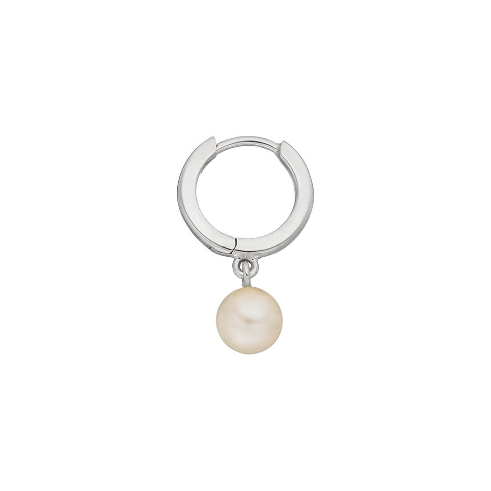 Single Creole PEARL, 925 Sterlingsilber 