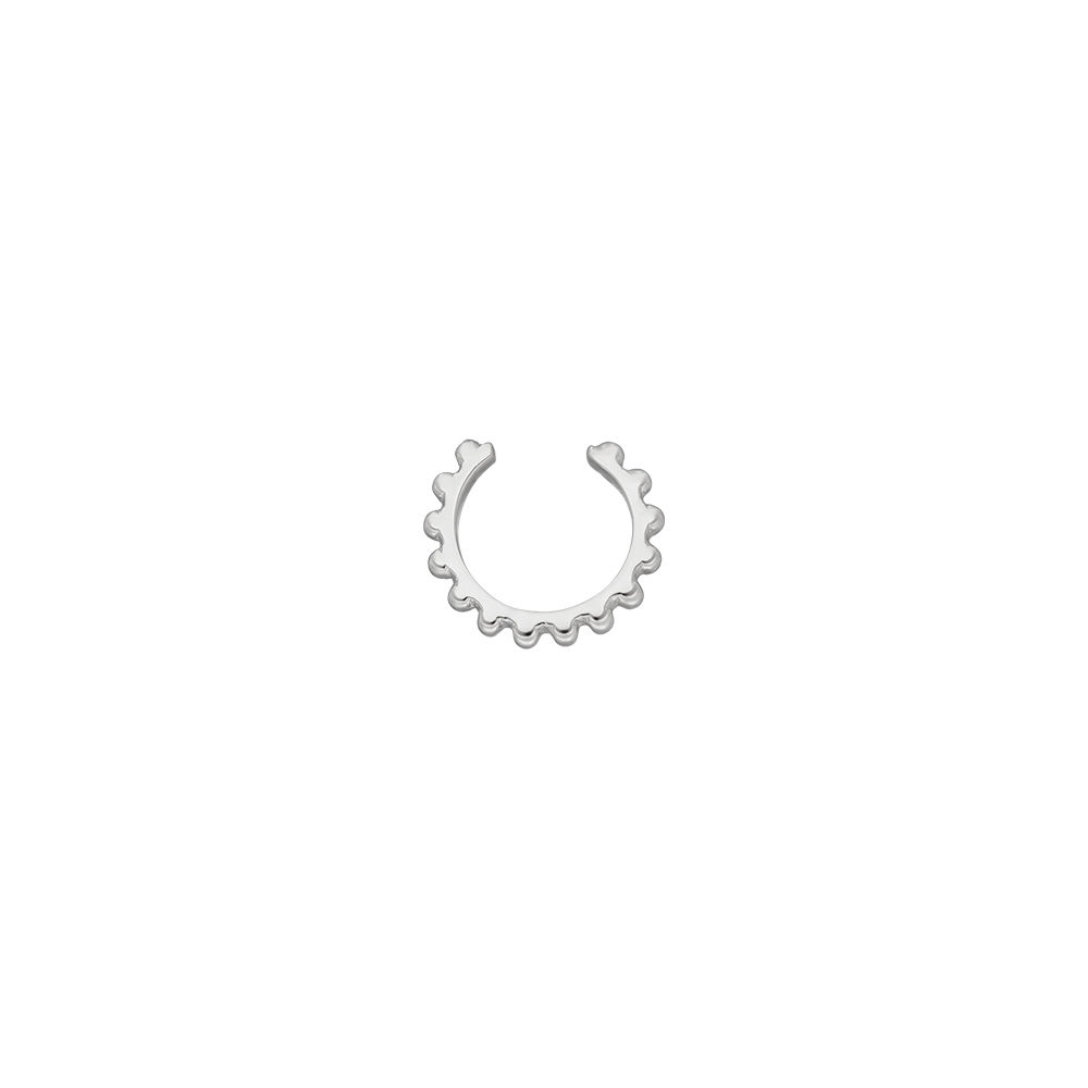 Earcuff Bubbles, 10 mm, 925 Sterlingsilber, rhodiniert 
