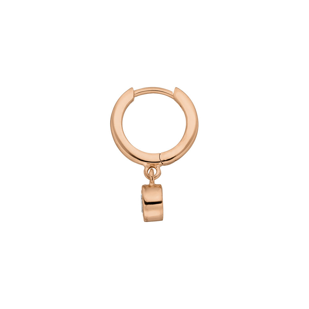 Single Creole PURE, 18 K Rosegold vergoldet 