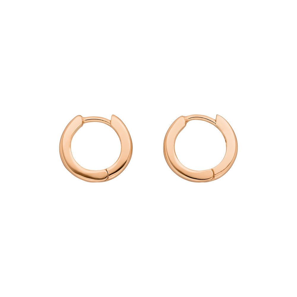 Mini-Klappcreolen, 18 K Rosegold vergoldet 