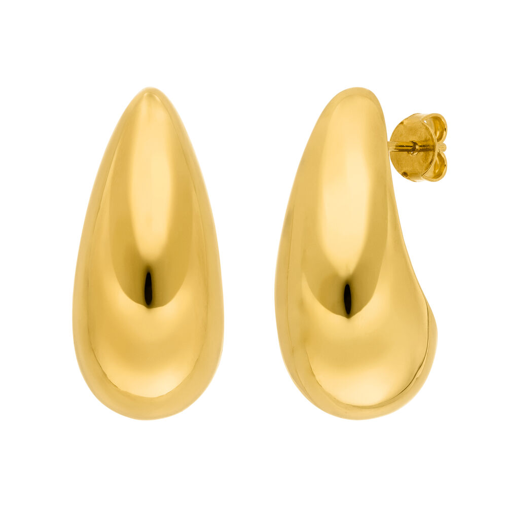 Ohrstecker Big Drop, 18 K Gelbgold vergoldet 