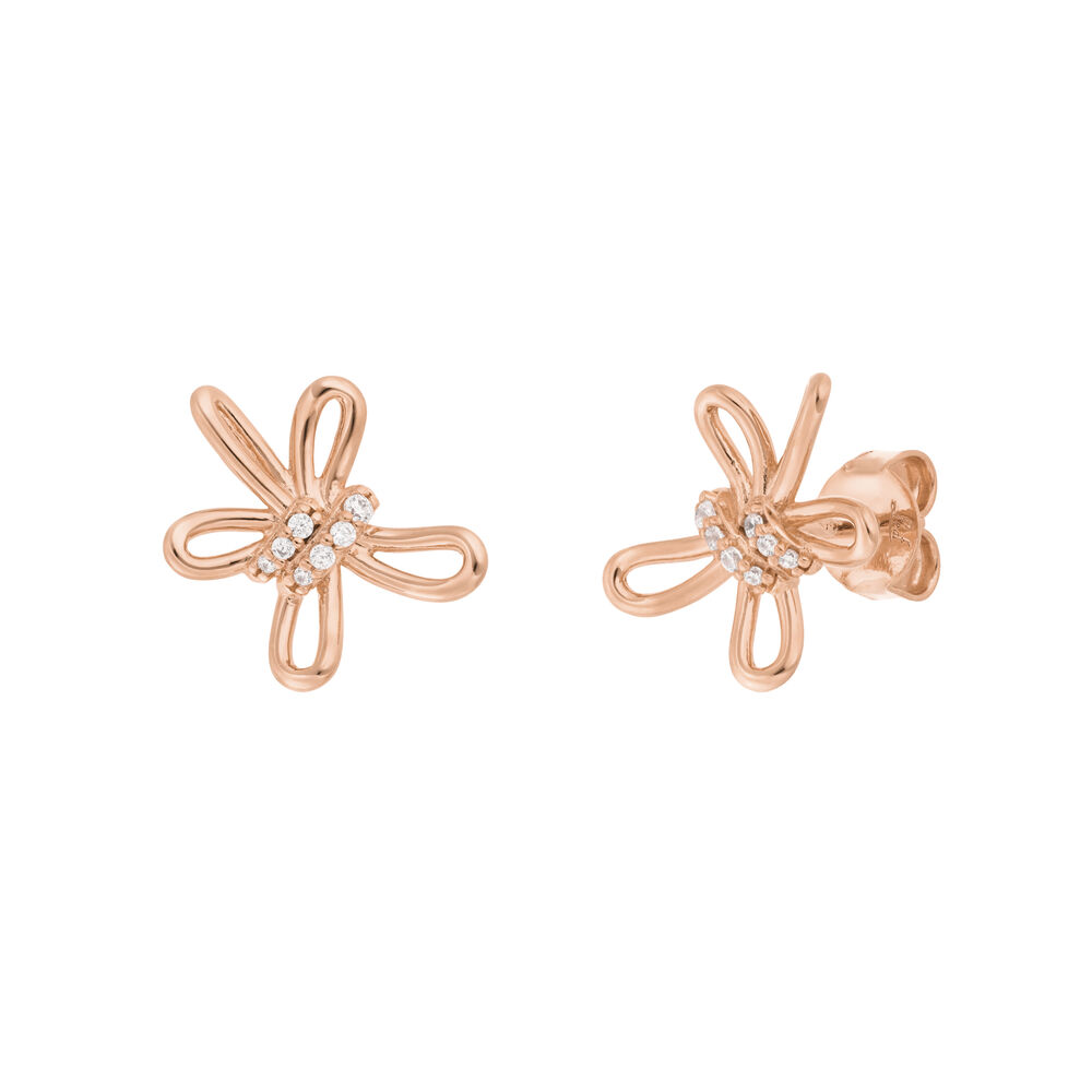 Ohrstecker Blossom, klein, 18 K Rosegold vergoldet 