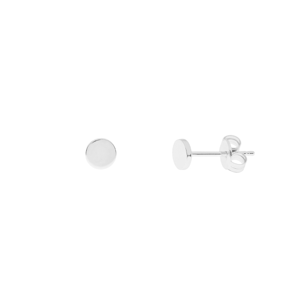 Ohrstecker MINI, Rund, 925 Sterlingsilber 