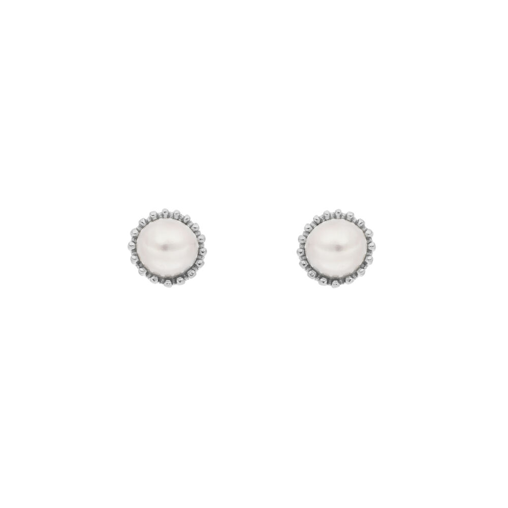 Ohrstecker mit Perle, 925 Sterlingsilber 