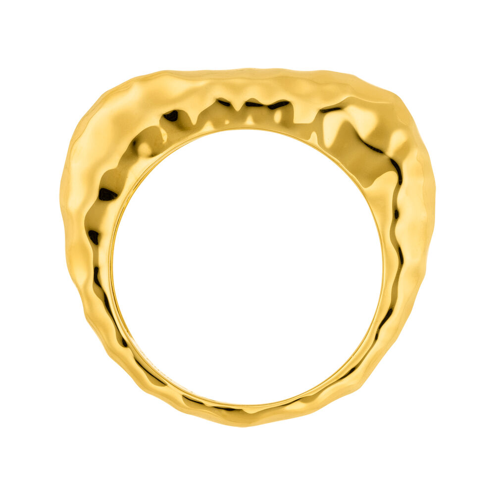 Ring BOLD Hammered, 18 Karat Gelbgold vergoldet 