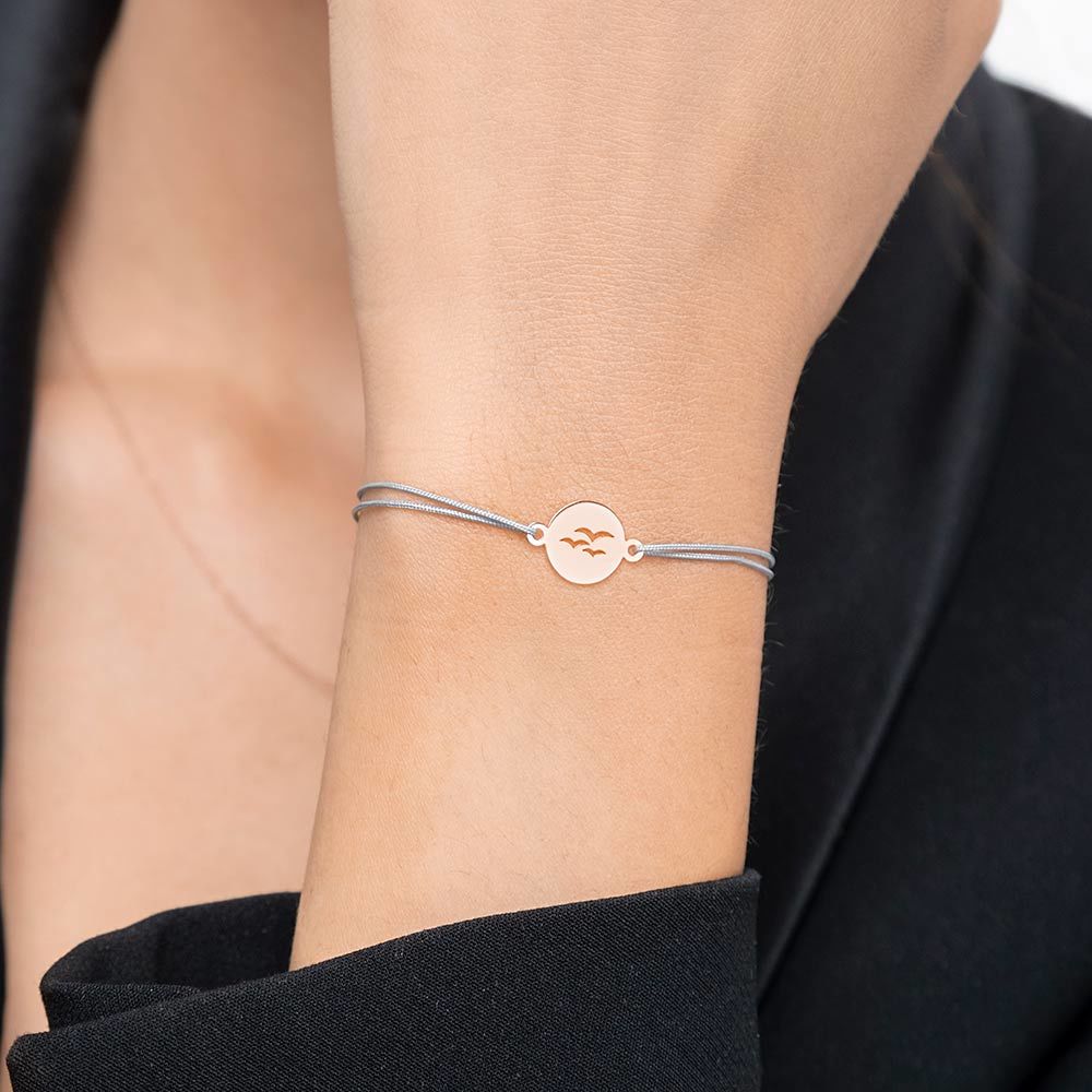 Freundschaftsarmband Birds, 14 Karat Rosegold 