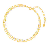 Fu�kette PEARL FLOW, 18 Karat Gelbgold vergoldet
