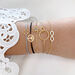 Gl�cksarmband PEACE, 18 K Rosegold vegoldet, Grau 
