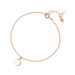 Armkettchen Heart, 18 K Rosegold vergoldet, Bergkristall