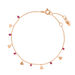 Armkette Hearts Rubin, 18 K Rosegold vergoldet