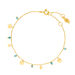 Armkette Platelet T�rkis, 18 K Gelbgold vergoldet
