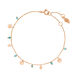 Armkette Platelet T�rkis, 18 K Rosegold vergoldet
