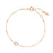 Armkette Solit�r, Rosenquarz, 18 K Rosegold vergoldet