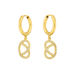 Creole Brezn mit Zirkonia, 18 K Gelbgold vergoldet