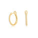 Creole Circle S mit Diamanten, 15mm, 18 Karat Gelbgold