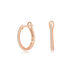 Creole Circle S mit Diamanten, 15mm, 18 Karat Rosegold