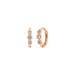 Creole Three Gems, Blauer Topas, 18 K Rosegold vergoldet