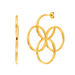 Creolen Clover Charm, gro�, 18 K Gelbgold vergoldet
