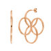 Creolen Clover Charm, gro�, 18 K Rosegold vergoldet