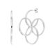 Creolen Clover Charm, gro�, 925 Sterlingsilber