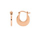 Creolen HUGGIE Round, 18 K Rosegold vergoldet
