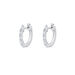 Creolen mit Baguette Diamanten, 14 Karat Wei�gold