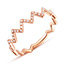 Ring Flash mit Diamanten, 18 Karat Rosegold
