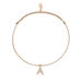 Freundschaftsarmband mit Letter Charm, 14 Karat Rosegold mit Diamanten