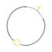 Fu�b�ndchen GENTLE CLOVER, 14 K Gelbgold, Grau