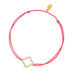 Fu�b�ndchen Kleeblatt mit Diamanten, 18 K Gelbgold, Koralle