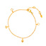 Fu�kette Charms, Gelbgold vergoldet