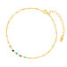 Fu�kette Multi Gems, 18 Karat Gelbgold vergoldet