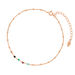 Fu�kette Multi Gems, 18 Karat Rosegold vergoldet